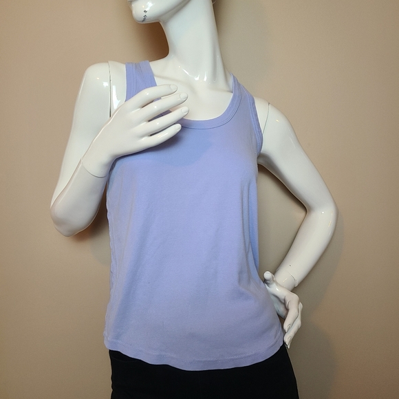 Outline Women's Periwinkle Simple Classic Casual Tank Top - Picture 2 of 12